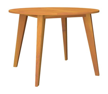 Table et chaises de jardin en acacia massif 4 places – Table ronde 110 cm