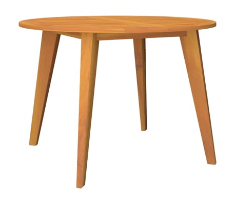 Table et chaises de jardin en acacia massif 4 places – Table ronde 110 cm