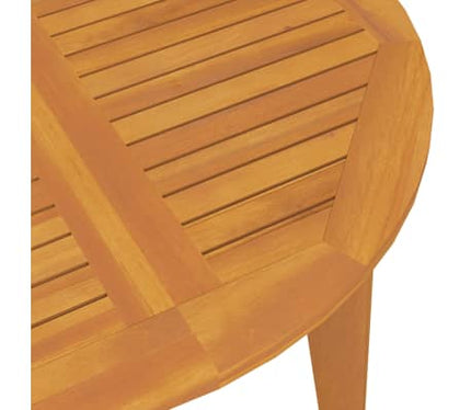Table et chaises de jardin en acacia massif 4 places – Table ronde 110 cm