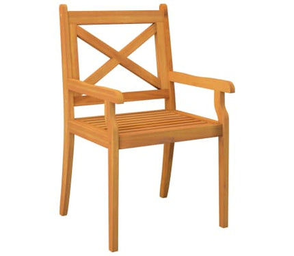Table et chaises de jardin en acacia massif 4 places – Table ronde 110 cm