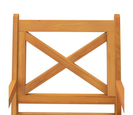 Table et chaises de jardin en acacia massif 4 places – Table ronde 110 cm