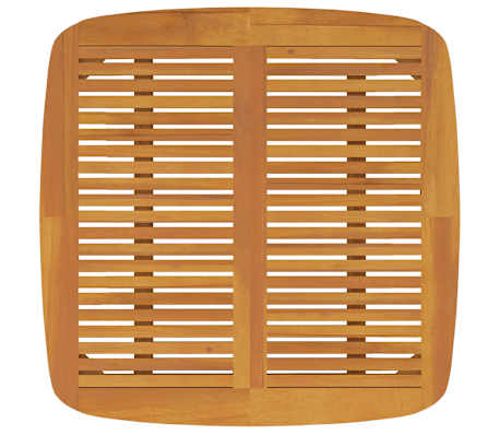 Table carréeee et 4 chaises avec accoudoirs de jardin en acacia massif