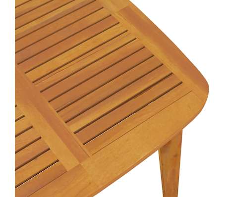 Table carréeee et 4 chaises avec accoudoirs de jardin en acacia massif
