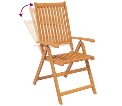 Table extensible 160 à 240 cm et 6 chaises multipositions en bois d'acacia massif