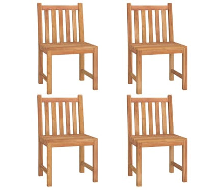 Table et chaises de jardin 4 places en teck massif 110 x 110 cm