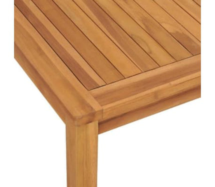 Table et chaises de jardin 4 places en teck massif 110 x 110 cm