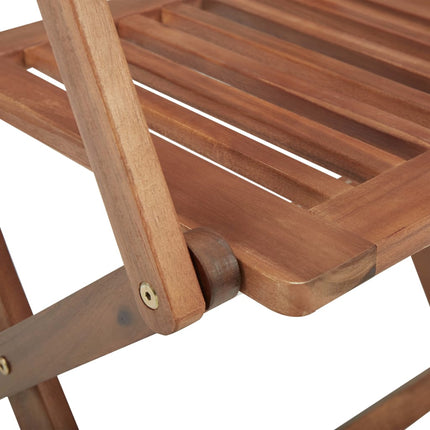 Table et chaises de jardin 4 places en bois d'acacia massif