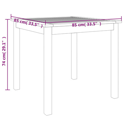 Table et chaises de jardin 2 places en bois d'acacia massif