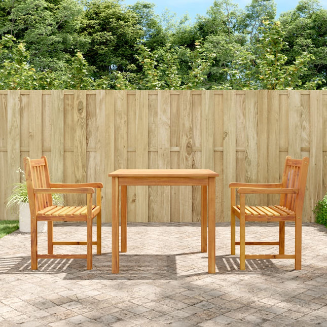Table et chaises de jardin 2 places en bois d'acacia massif
