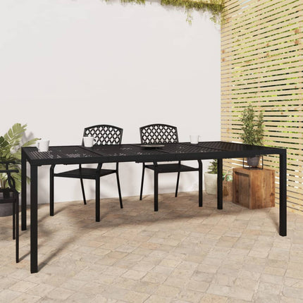 Table repas extérieure en acier anthracite 200 x 100 cm