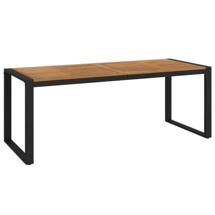 Table de jardin 200 x 90 cm en acacia massif et métal