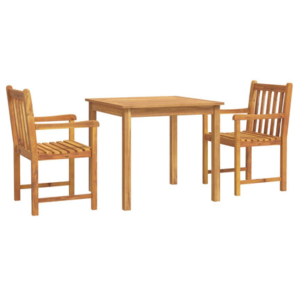 Table et chaises de jardin 2 places en bois d'acacia massif