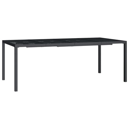Table repas extérieure en acier anthracite 200 x 100 cm