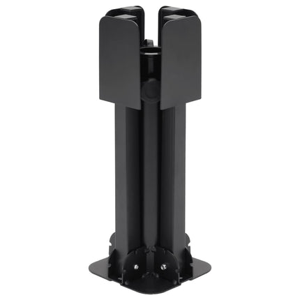 Base de parasol pliable pour mât Ø38/48 mm noir brillant acier