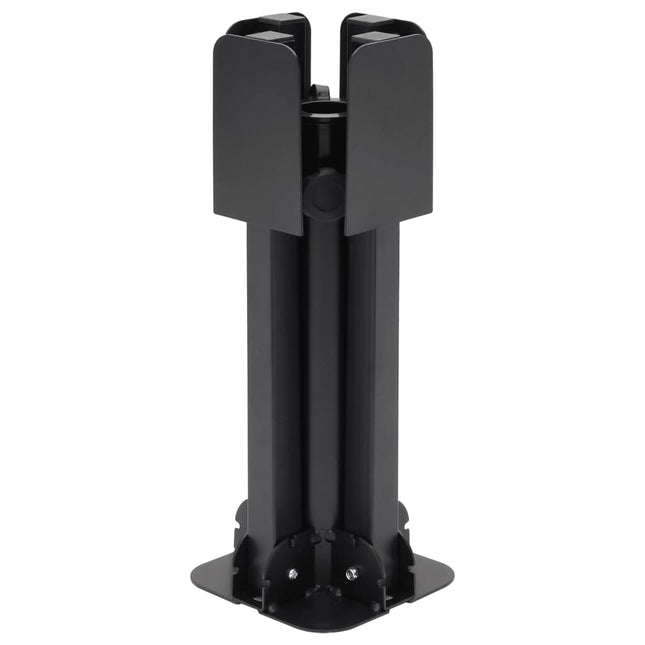 Base de parasol pliable pour mât Ø38/48 mm noir brillant acier