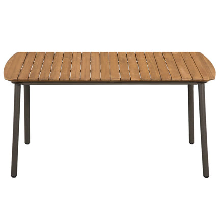 Table de jardin 150 x 90 cm en acacia massif et acier