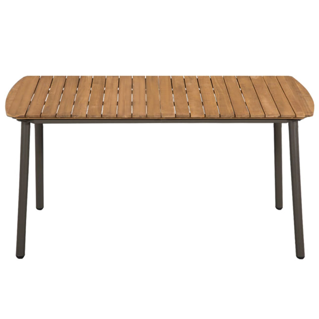 Table de jardin 150 x 90 cm en acacia massif et acier