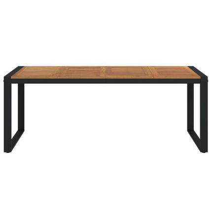 Table de jardin 200 x 90 cm en acacia massif et métal