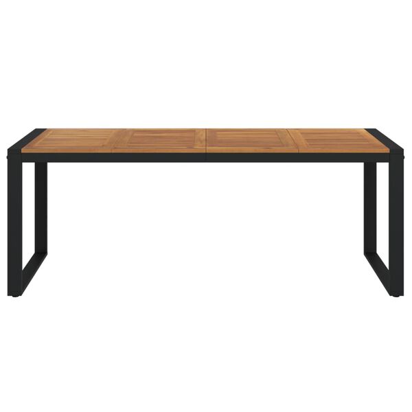 Table de jardin 200 x 90 cm en acacia massif et métal