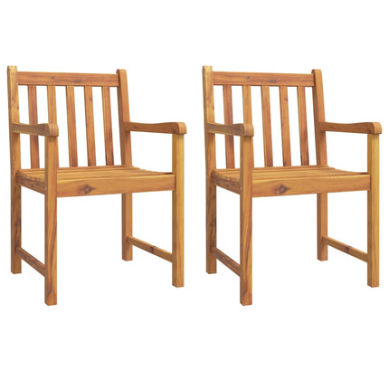 Table et chaises de jardin 2 places en bois d'acacia massif