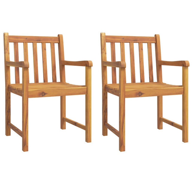 Table et chaises de jardin 2 places en bois d'acacia massif