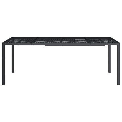 Table repas extérieure en acier anthracite 200 x 100 cm