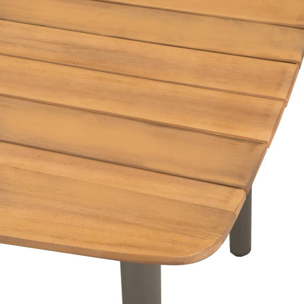 Table de jardin 150 x 90 cm en acacia massif et acier