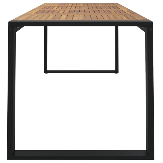 Table de jardin 200 x 90 cm en acacia massif et métal