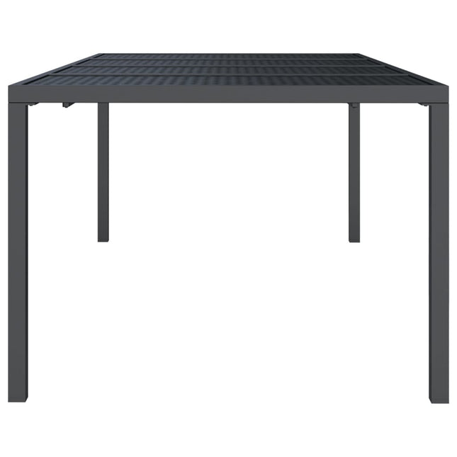 Table repas extérieure en acier anthracite 200 x 100 cm