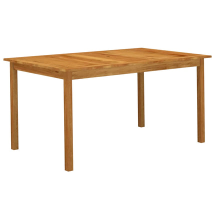 Table et chaises de jardin 4 places en résine tressée noire et acacia massif