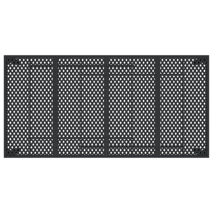 Table repas extérieure en acier anthracite 200 x 100 cm