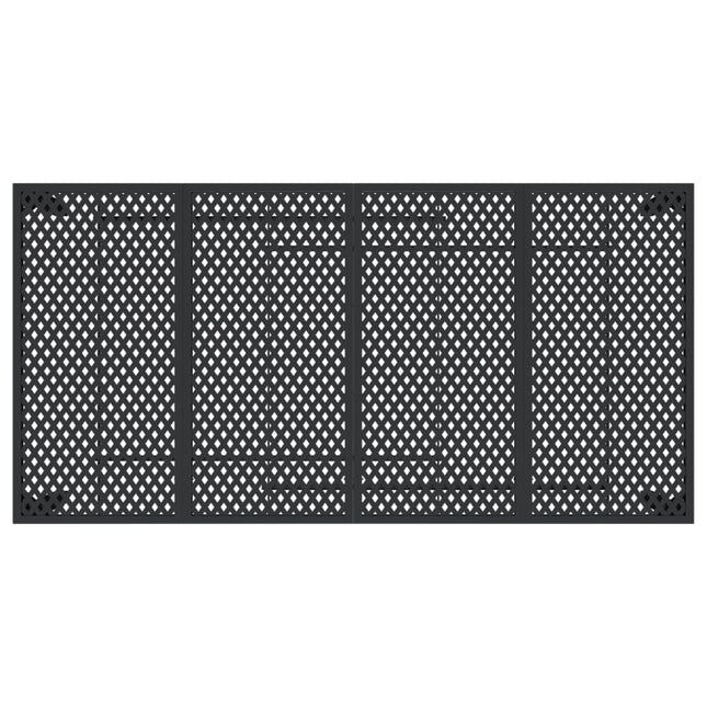 Table repas extérieure en acier anthracite 200 x 100 cm