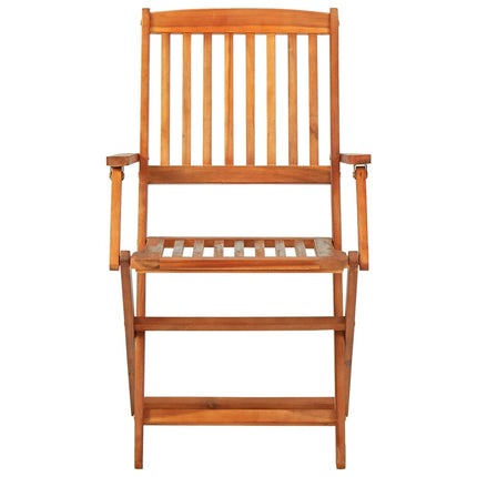 Table et chaises pliantes de jardin 6 places en bois d'acacia massif