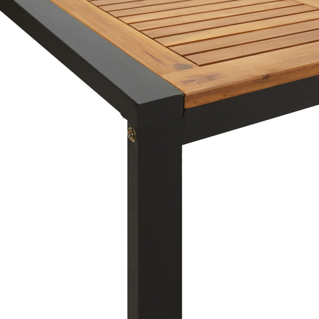 Table de jardin 200 x 90 cm en acacia massif et métal