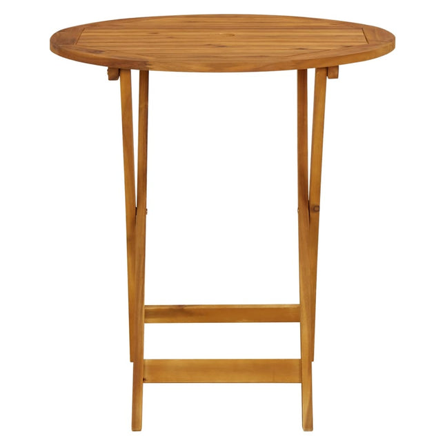 Table et chaises de jardin pliantes 2 places en résine tressée beige et acacia massif