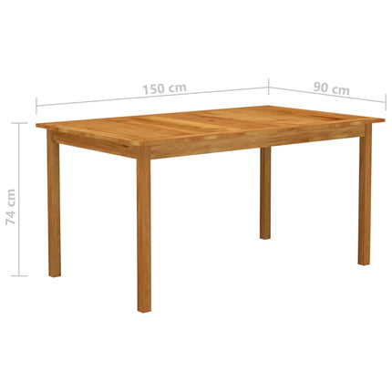 Table et chaises de jardin 4 places en résine tressée noire et acacia massif