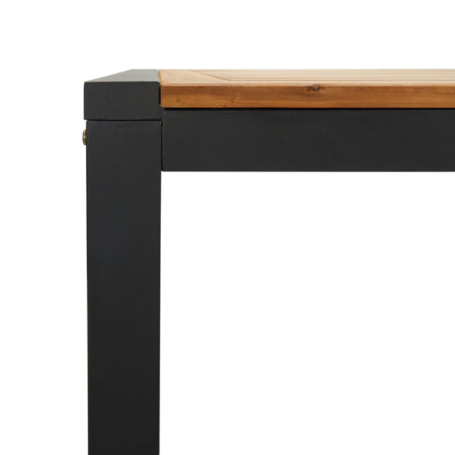 Table de jardin 200 x 90 cm en acacia massif et métal