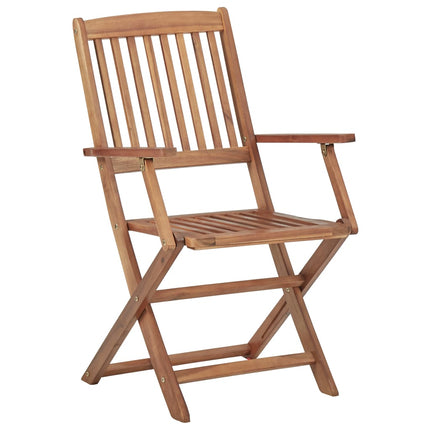 Table et chaises de jardin 4 places en bois d'acacia massif