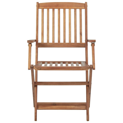 Table et chaises de jardin 4 places en bois d'acacia massif