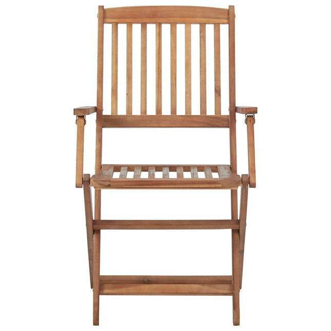 Table et chaises de jardin 4 places en bois d'acacia massif