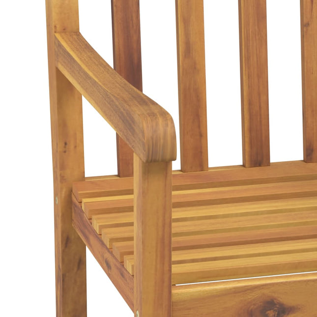 Table et chaises de jardin 2 places en bois d'acacia massif