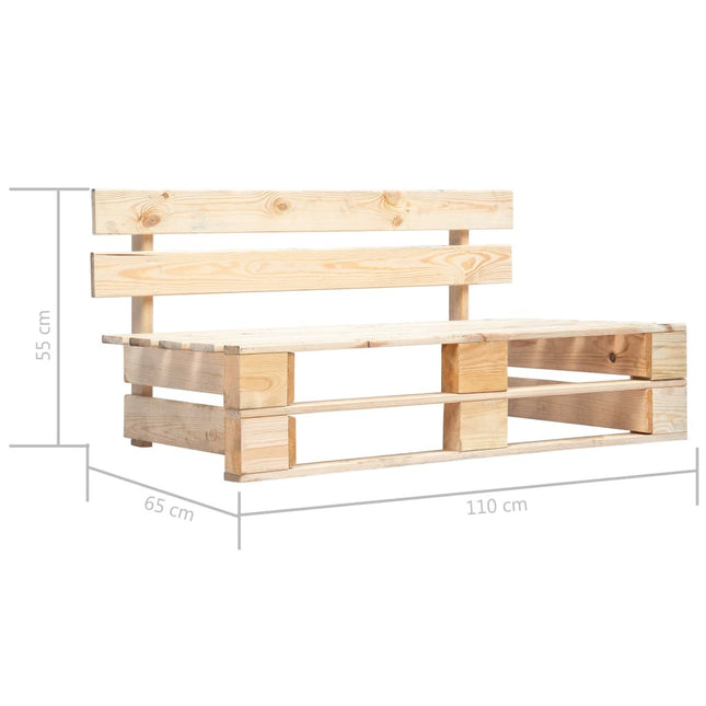 Banc palette de jardin en bois