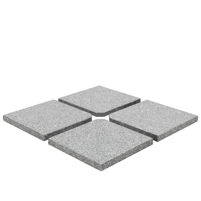 Plaques de poids de parasol granit gris carré 100 kg