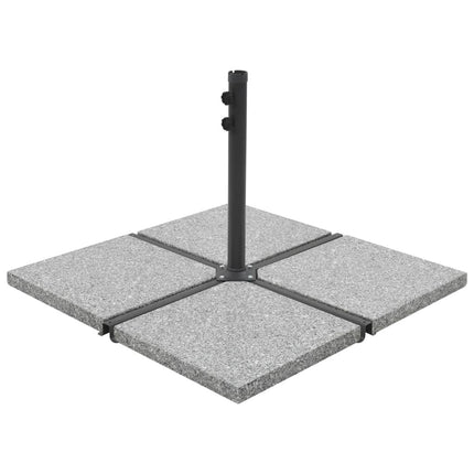 Plaques de poids de parasol granit gris carré 100 kg