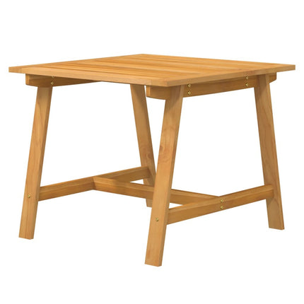 Table de jardin carrée avec 4 chaises en acacia massif et résine tressée