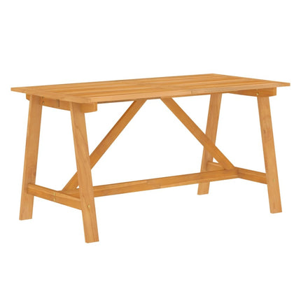 Table et 6 chaises de jardin en acacia massif et résine tressée
