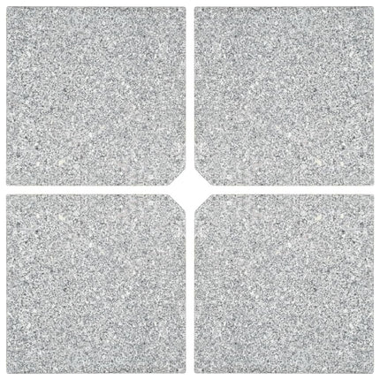 Plaques de poids de parasol granit gris carré 100 kg
