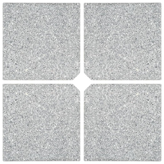 Plaques de poids de parasol granit gris carré 100 kg