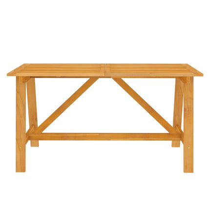 Table et 6 chaises de jardin en acacia massif et résine tressée