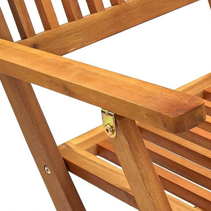 Table et chaises de jardin pliantes 4 places en bois d'acacia massif